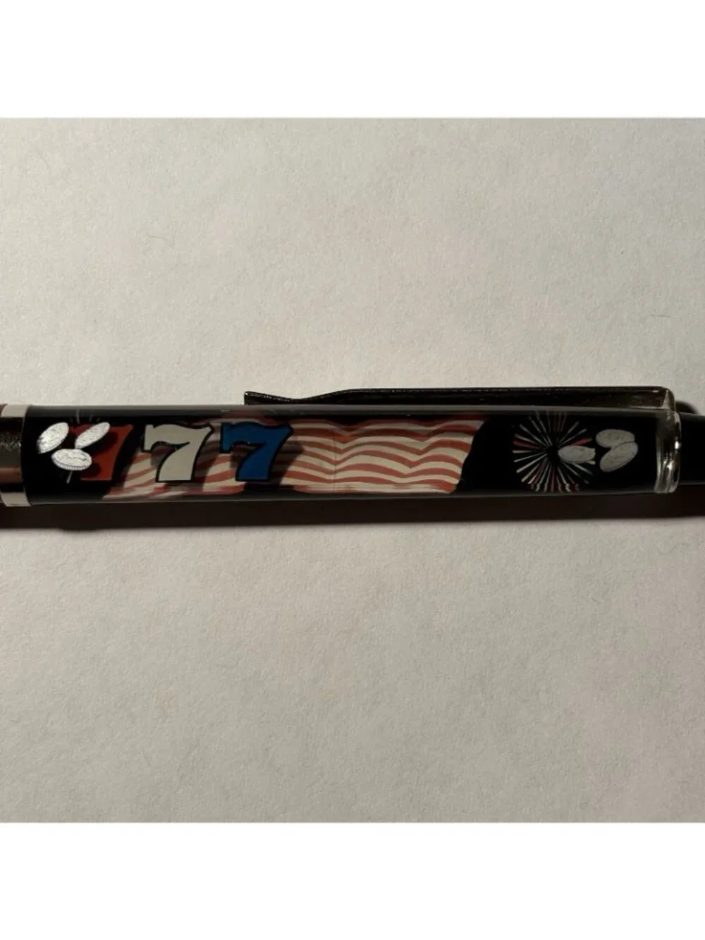 Las Vegas Slots Floaty Pen Gambling Games Triple 7 Chips Souvenir Promo Vintage